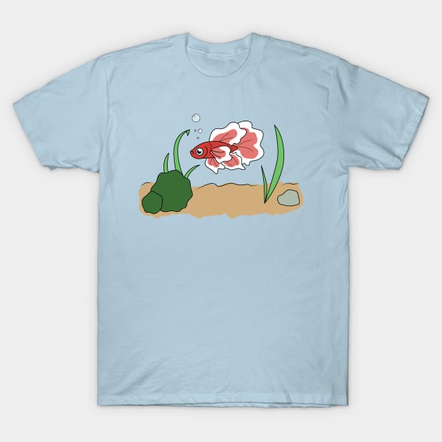 Betta Fish T-Shirt by Bloo_the_Fluff